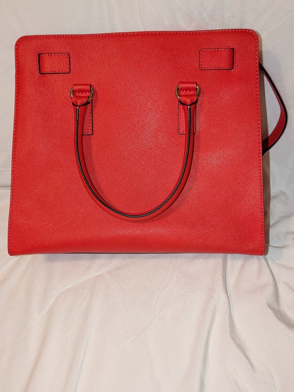 Michael Kors Hamilton Saffiano Leather Large Tote Mandarin Gold With Dustie NWOT - Picture 2 of 12